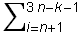 ∑_ (i = n + 1)^(3n - k - 1)